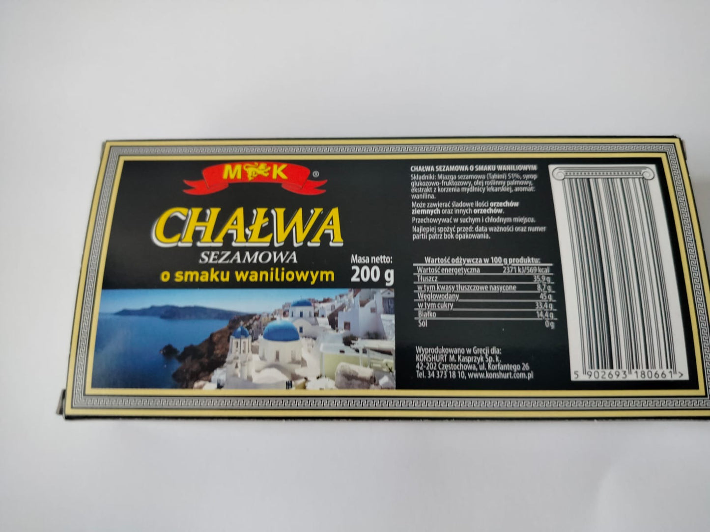 M&K Chałwa sezamowa o smaku waniliowym 75 g