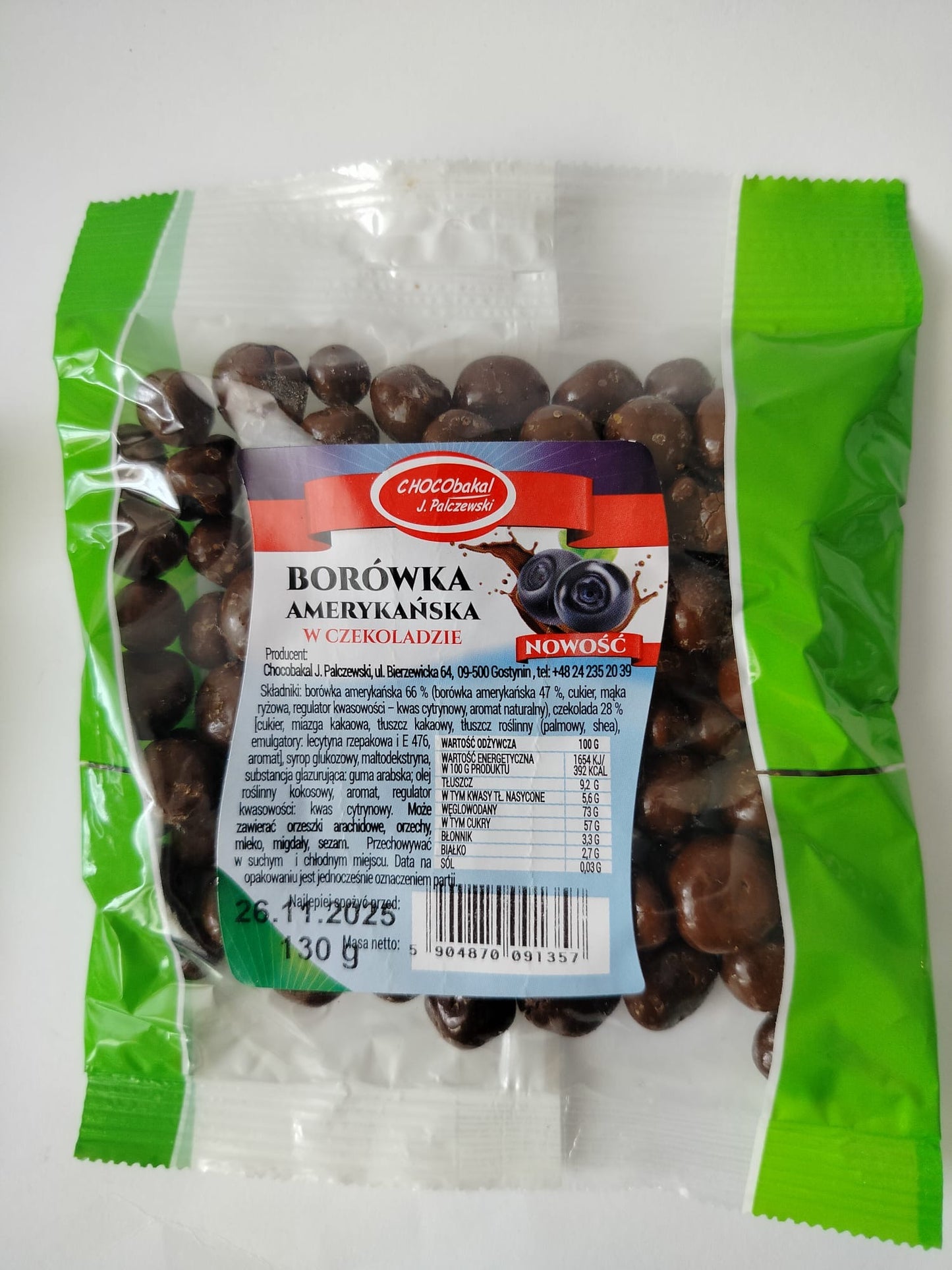Borówka amerykańska w czekoladzie 130 g