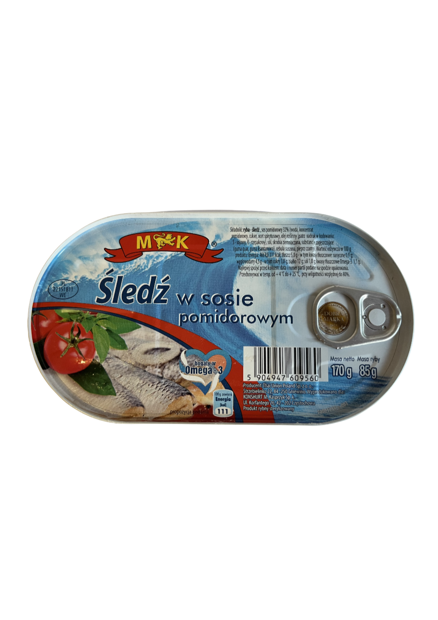 Śledź w sosie pomidorowym M&K