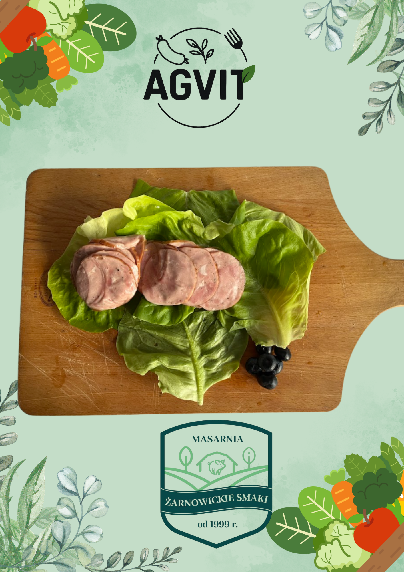 Kiełbasa żywiecka w plastrach 55zł/kg