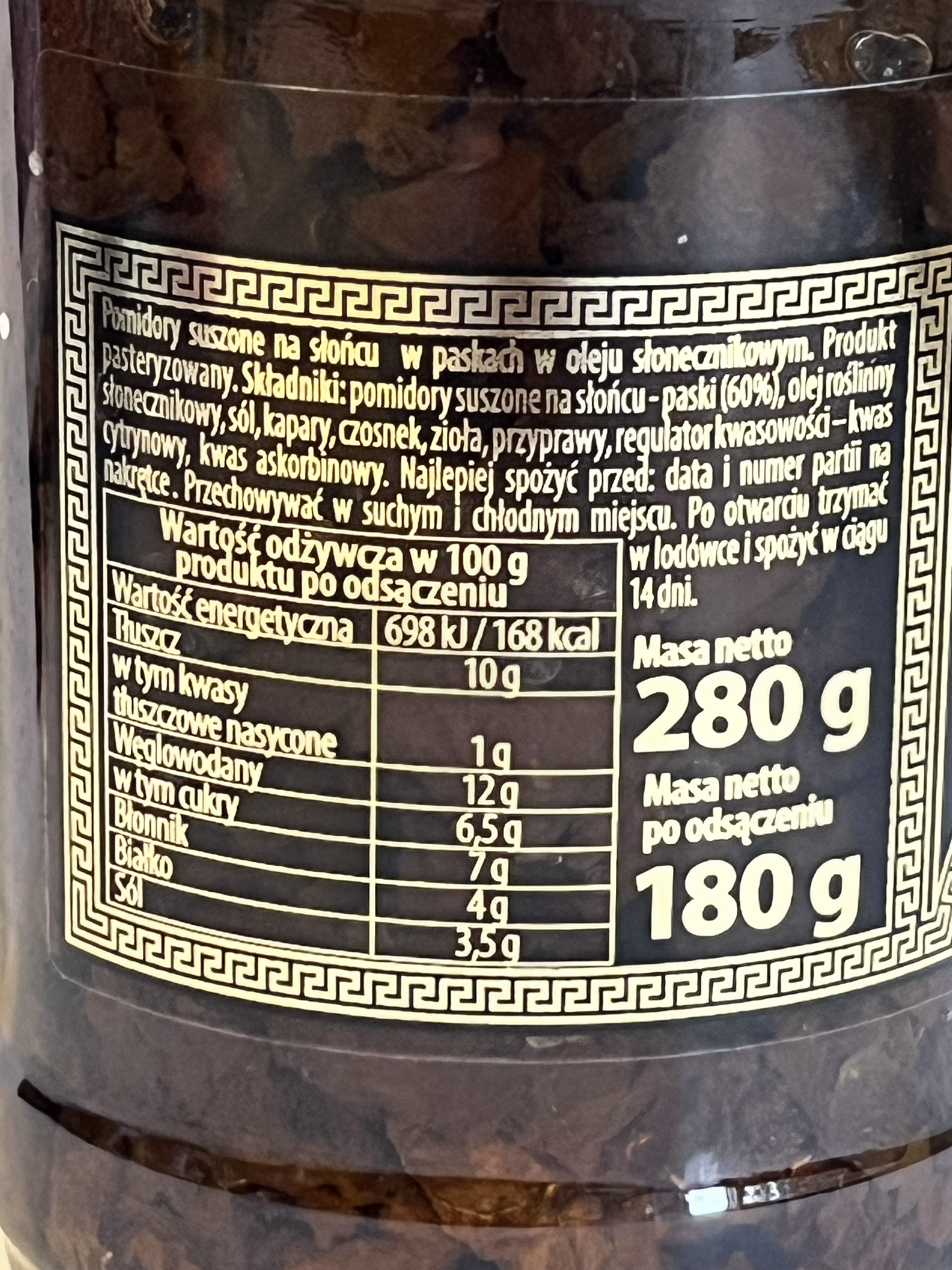 Pomidory suszone na słońcu w oleju słonecznikowym – M&K
