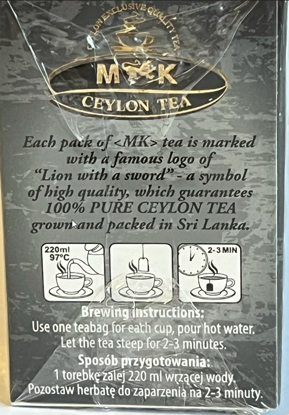 Herbata czarna M&K Ceylon Tea English Breakfast