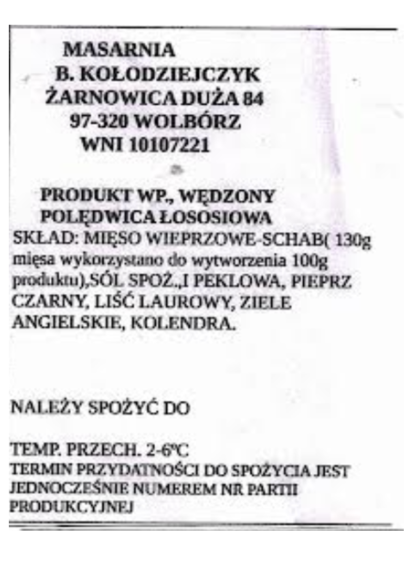 Polędwica łososiowa wędzona 56zł/kg