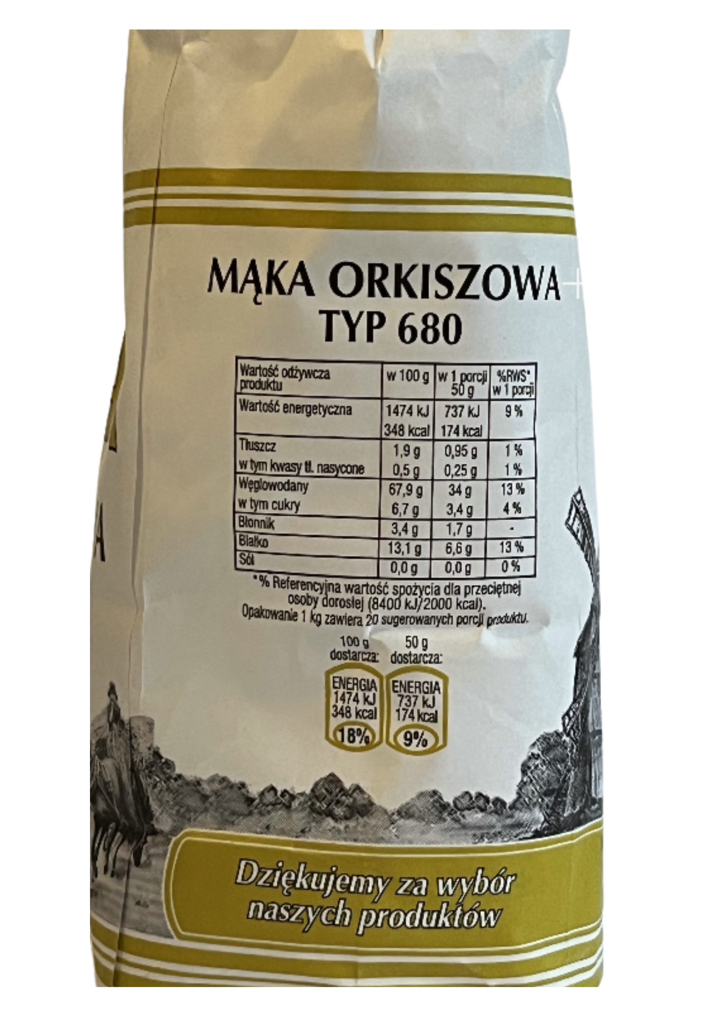 Mąka orkiszowa typ 680 – Polgreen