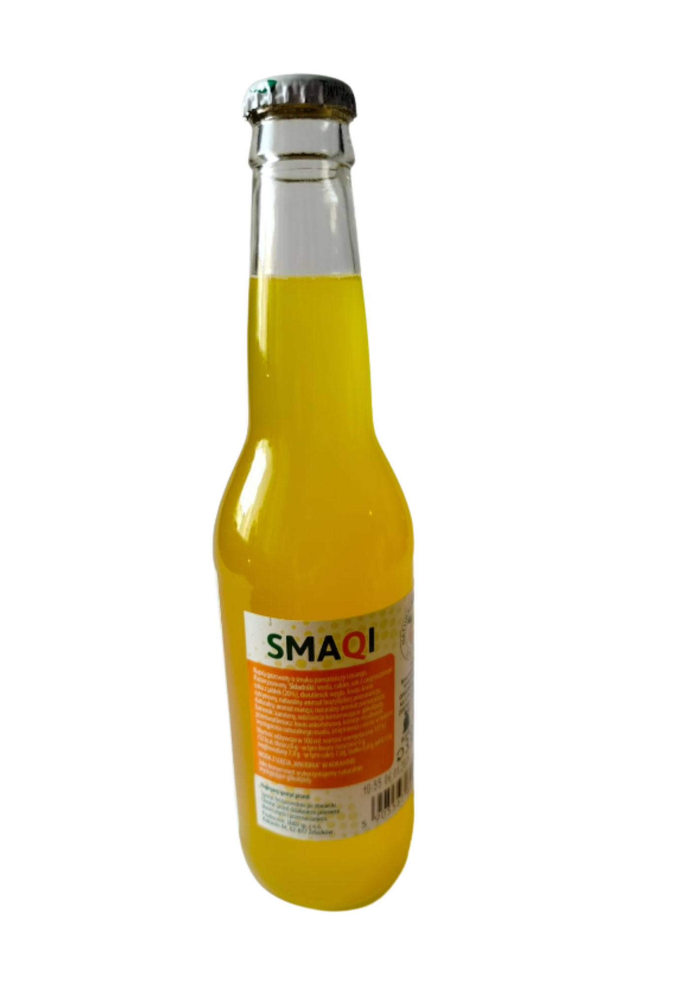 SMAQI Pomarańcza i Mango – Napój gazowany o smaku pomarańczy i mango