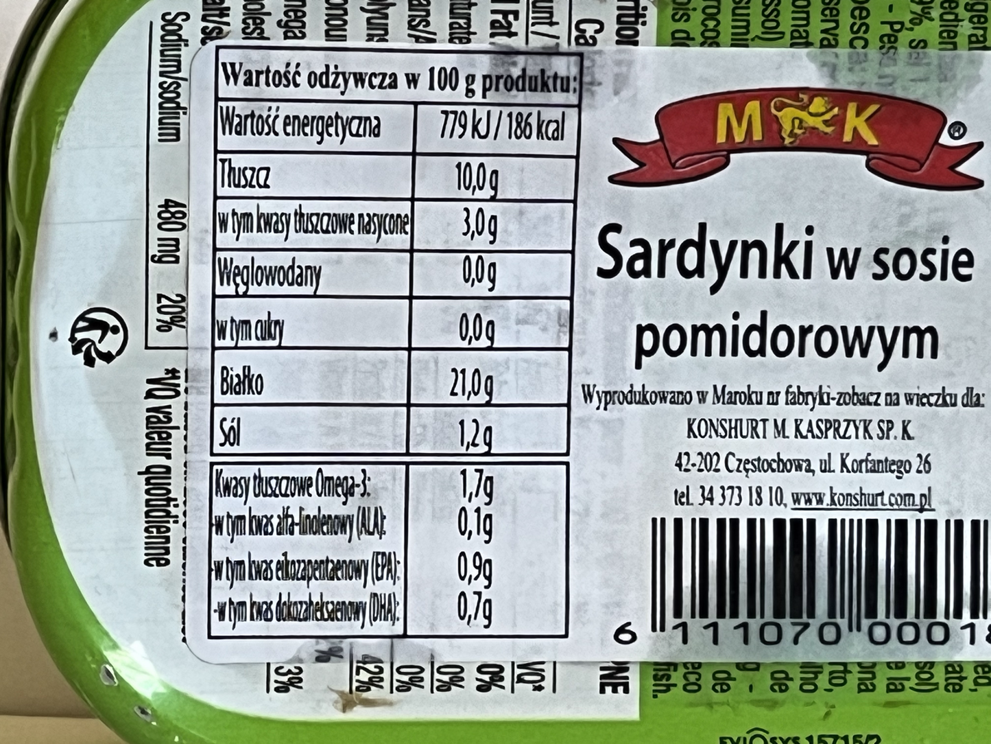 Sardynki w sosie pomidorowym – M&K