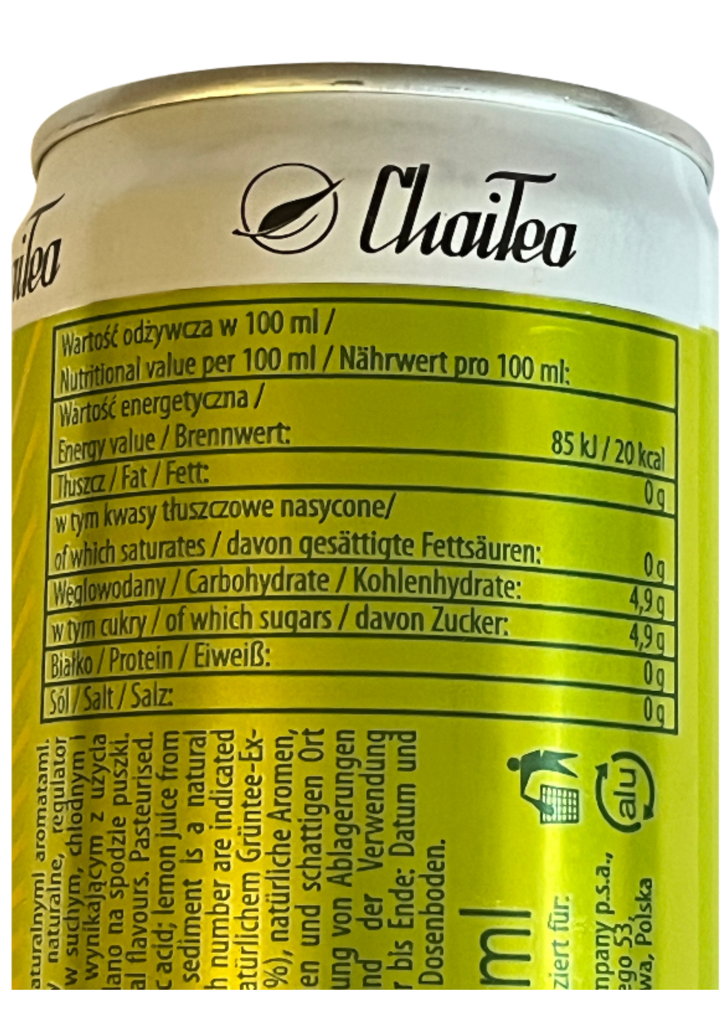 Napój ChaiTea Green Tea Lemon