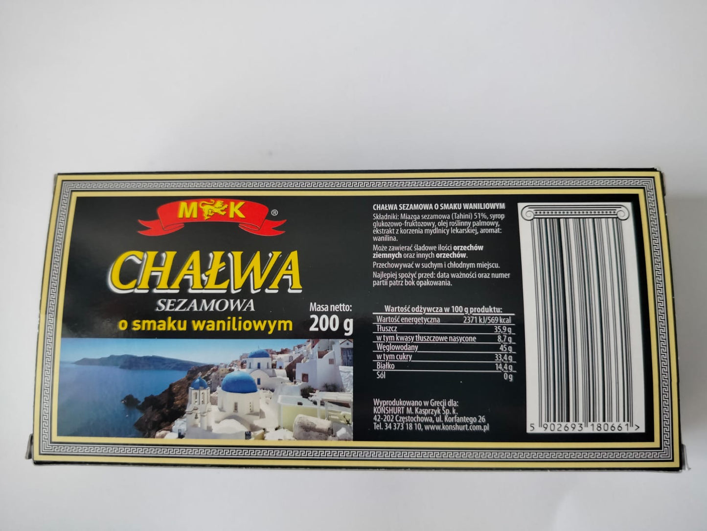 M&K Chałwa sezamowa o smaku waniliowym 200 g