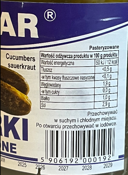 Ogórki kwaszone Vitmar