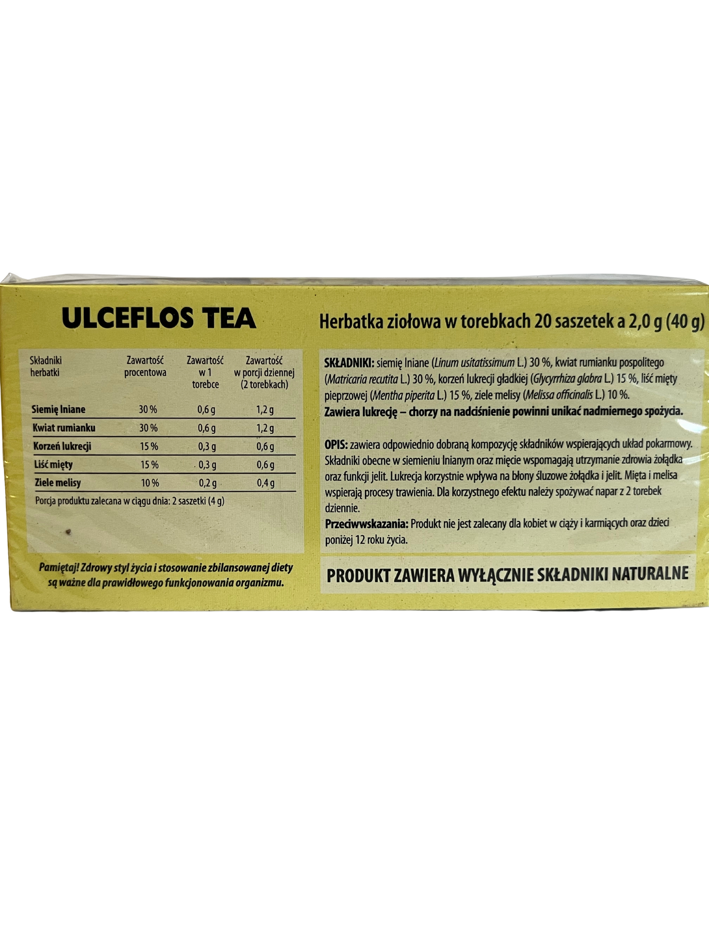 Herbatka ziołowa Gastroflos Tea