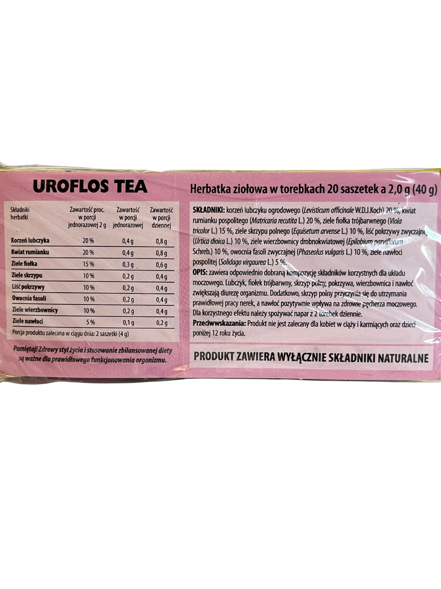 Herbatka ziołowa Uroflos Tea