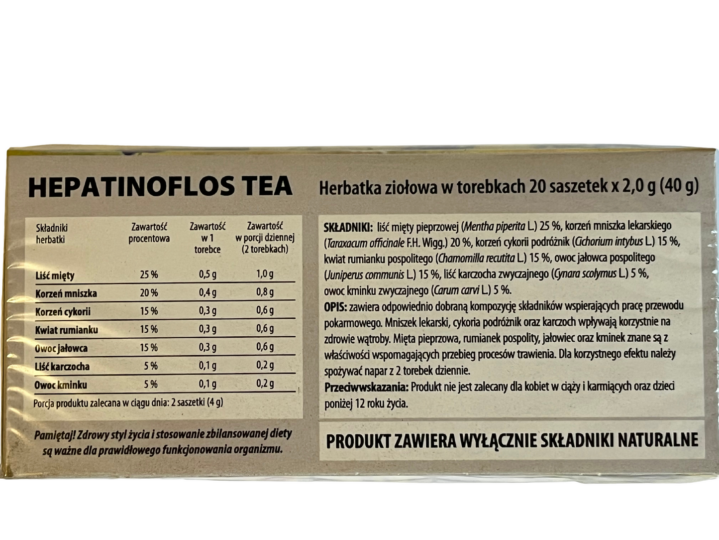 Herbatka ziołowa Hepatinoflos Tea