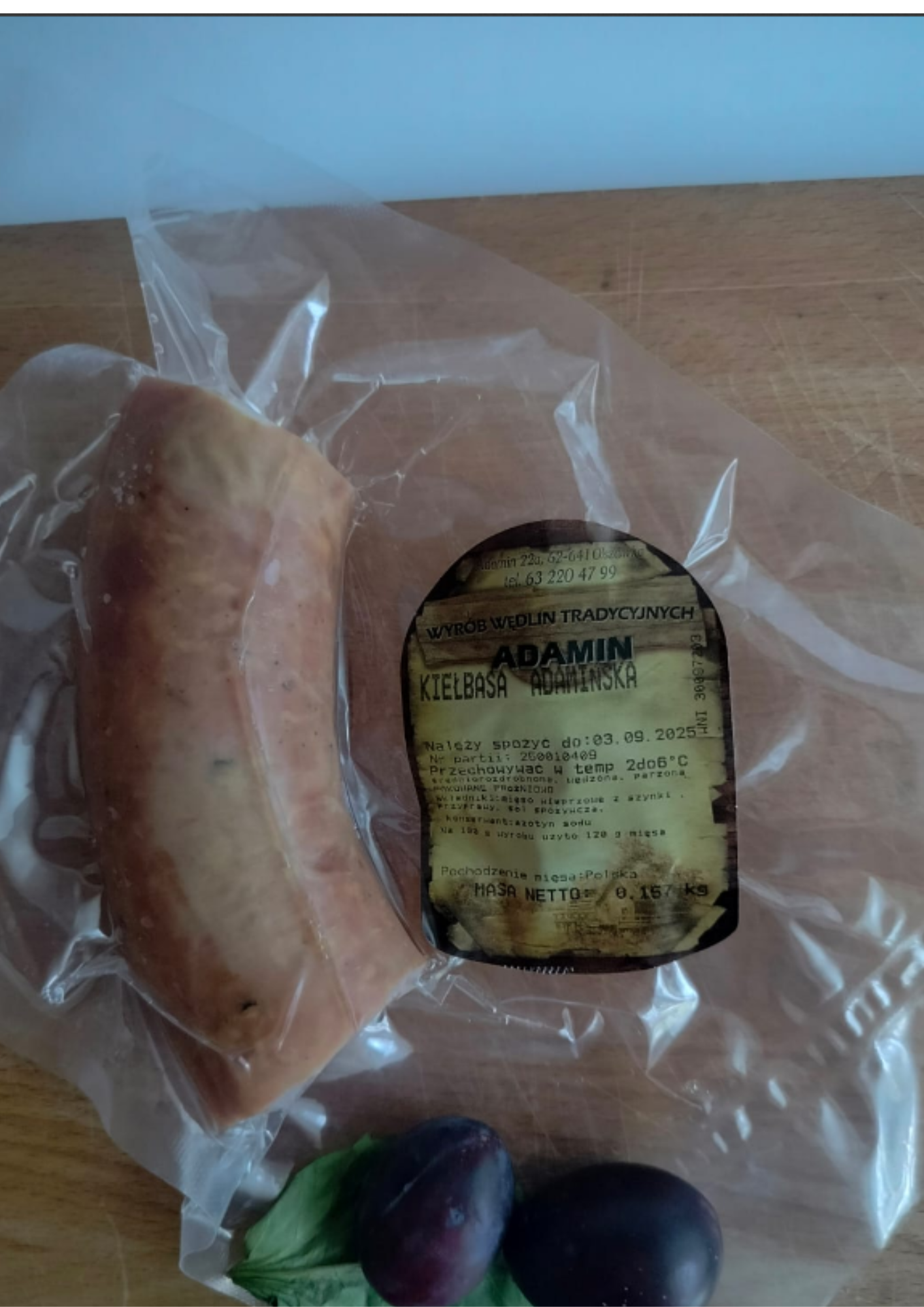 Kiełbasa Adamińska 63zł/kg