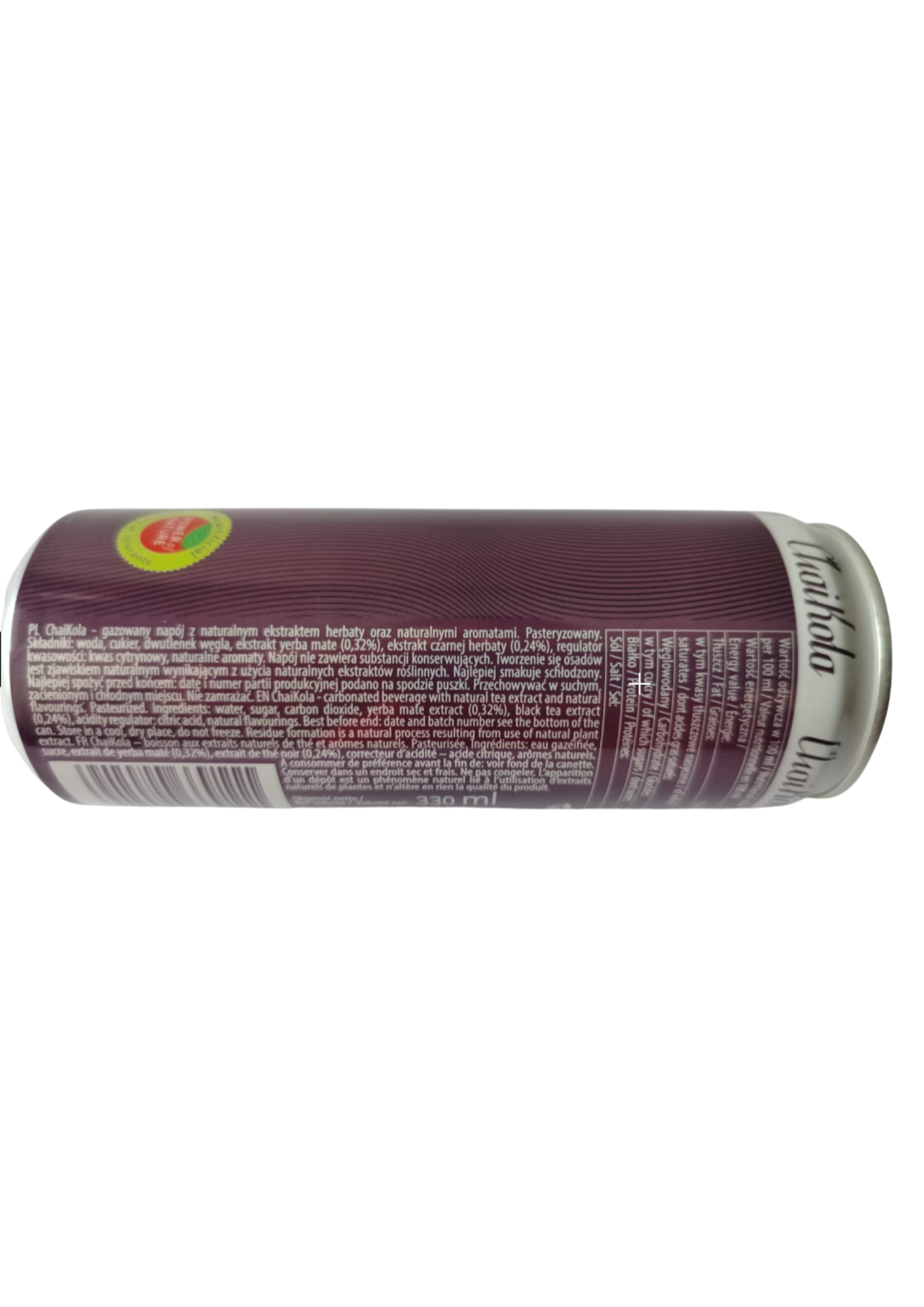 Chaikola – gazowany napój herbaciany z yerba mate i czarną herbatą
