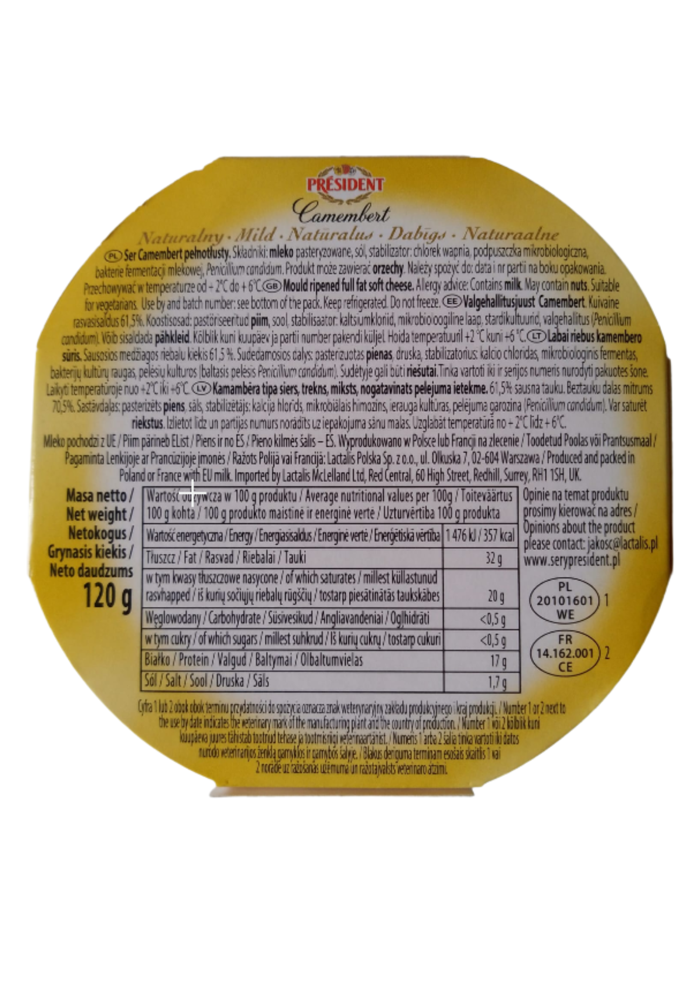 Camembert Président Naturalny/Mild