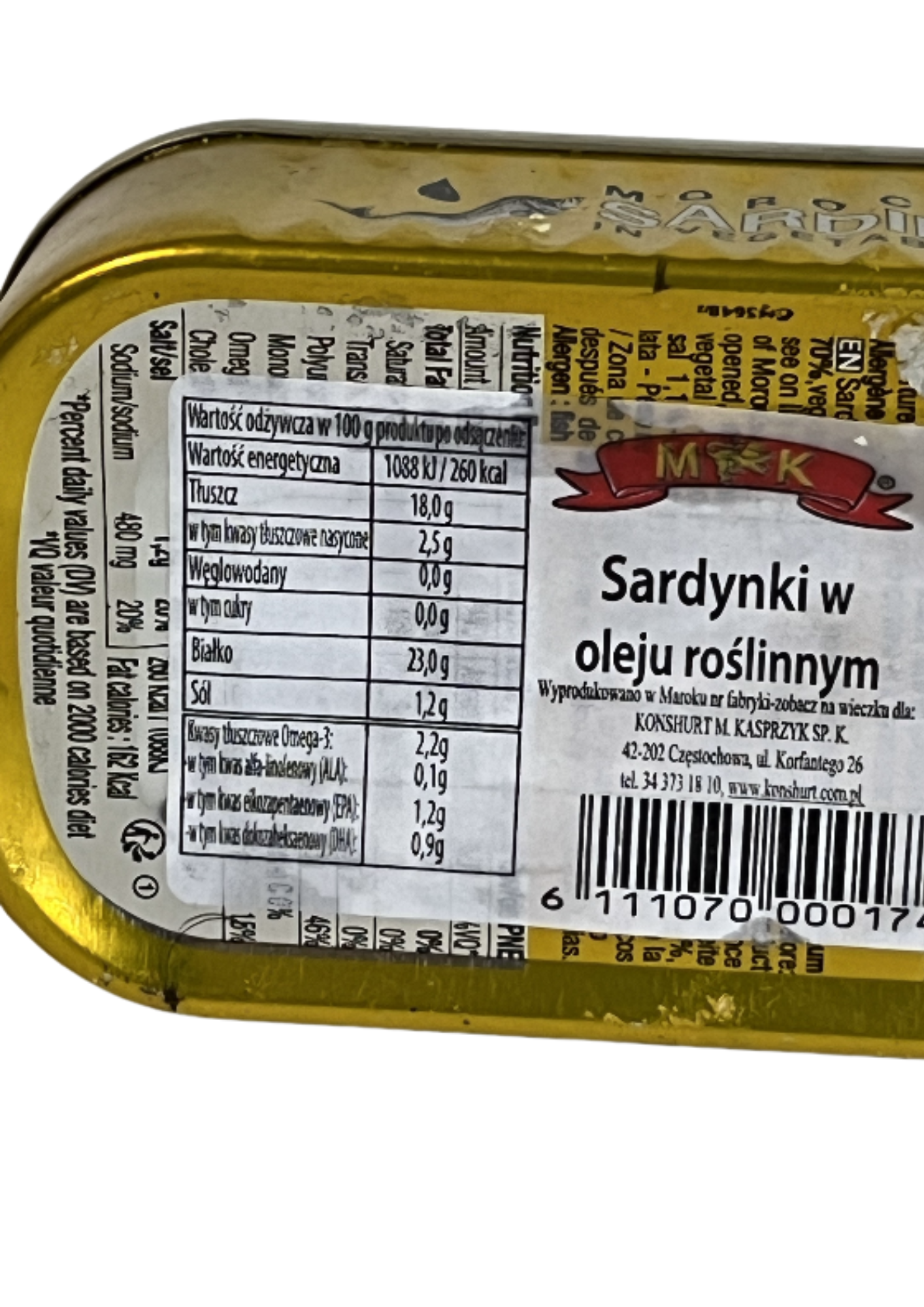 Sardynki w oleju roślinnym – M&K