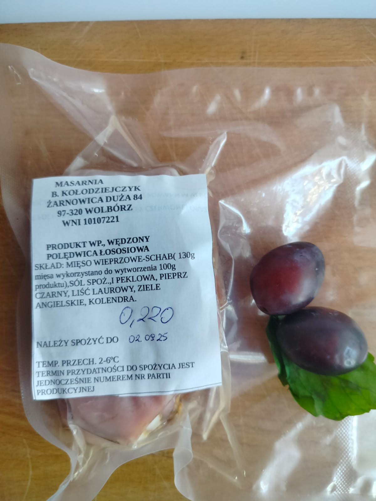 Polędwica łososiowa wędzona 56zł/kg