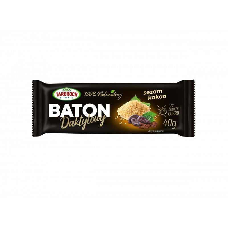 Baton daktylowy z sezamem i kakao