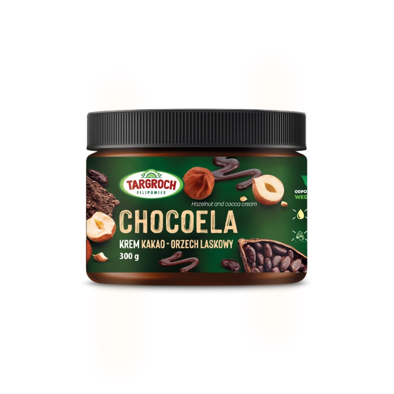 Krem z orzechów laskowych i kakao CHOCOELA Crunchy