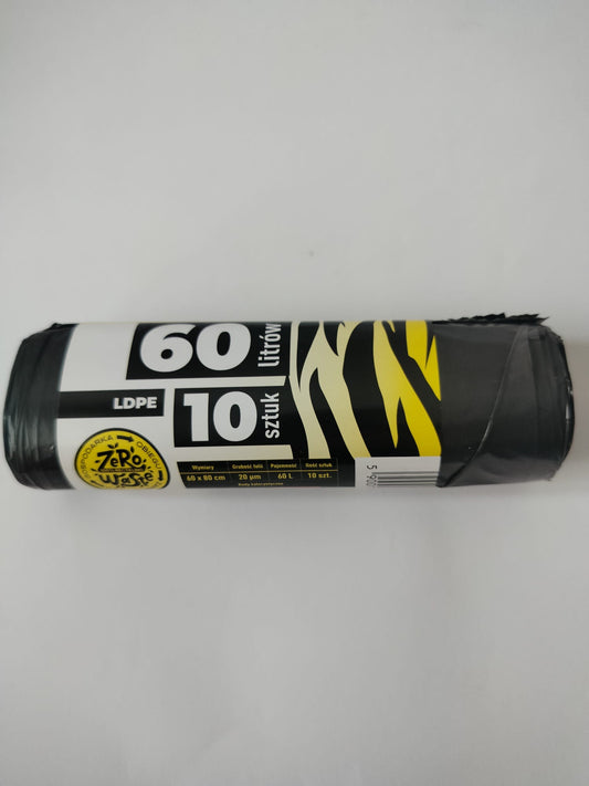 Worki na śmieci LDPE 60 L – 10 szt.