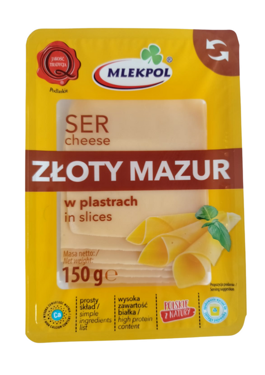Ser Złoty Mazur Mlekpol – w plastrach