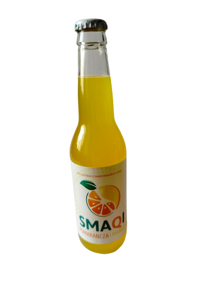 SMAQI Pomarańcza i Mango – Napój gazowany o smaku pomarańczy i mango