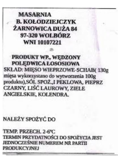 Polędwica łososiowa wędzona 56zł/kg