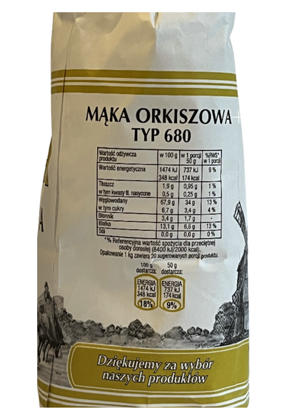 Mąka orkiszowa typ 680 – Polgreen