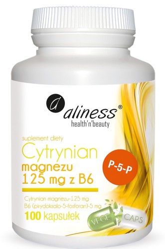 Aliness Cytrynian Magnezu 125 mg z witaminą B6