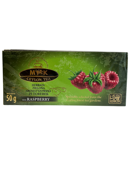Herbata zielona aromatyzowana M&K Ceylon Tea z maliną