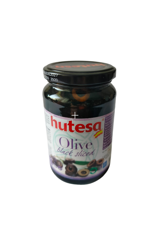 Hutesa Olive Black Sliced – Czarne oliwki krojone w zalewie