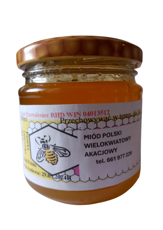 Miód polski wielokwiatowy akacjowy