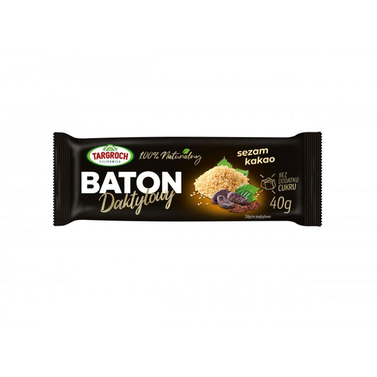 Baton daktylowy z sezamem i kakao