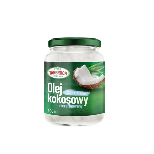 Olej kokosowy nierafinowany Extra Virgin – zimno tłoczony – 500 ml